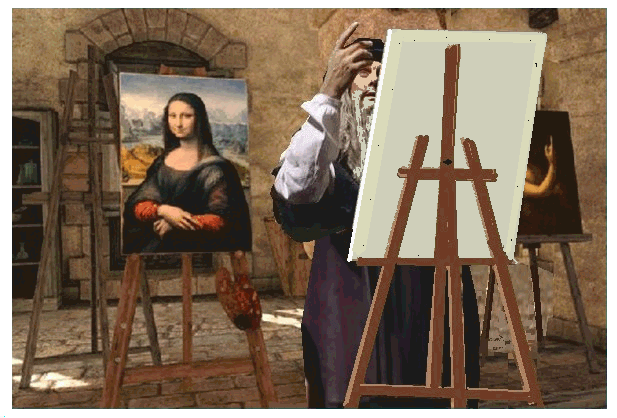 Leonardo dipinge